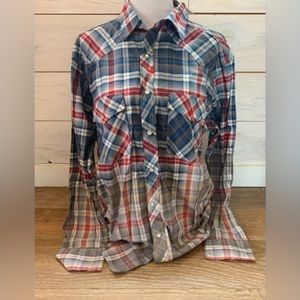 Bling-A-GoGo Hey Good Lookin’ Pearl Snap Flannel